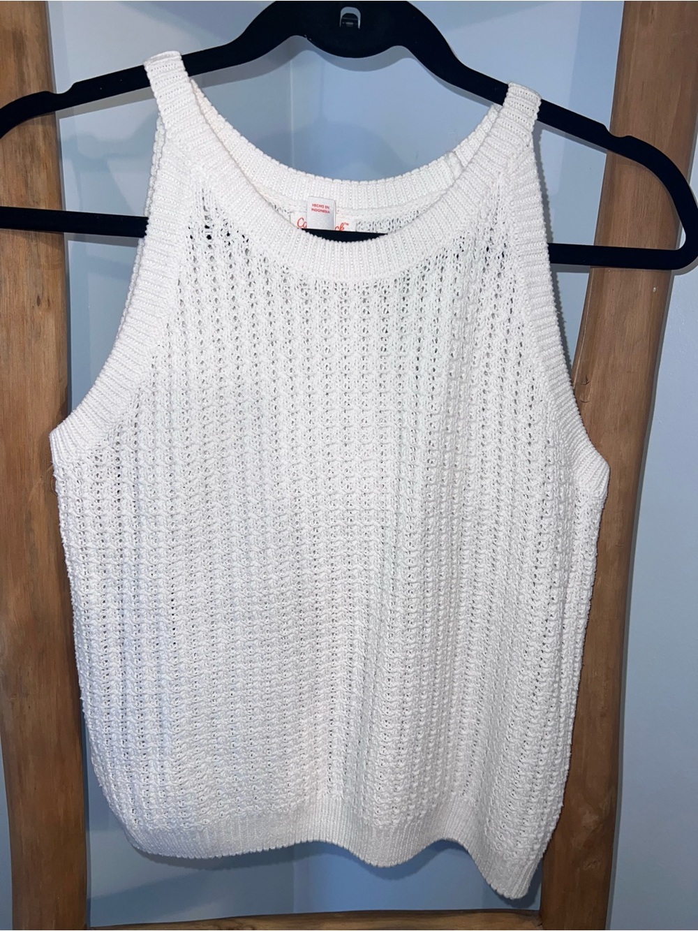 🤍Cat & Jack White Knit Sleeveless Sweater Tank